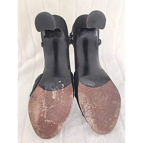Stuart Weitzman Black Strappy Slingback HeSize 8.5B | Vintage Evening Sandals - Picture 8 of 8